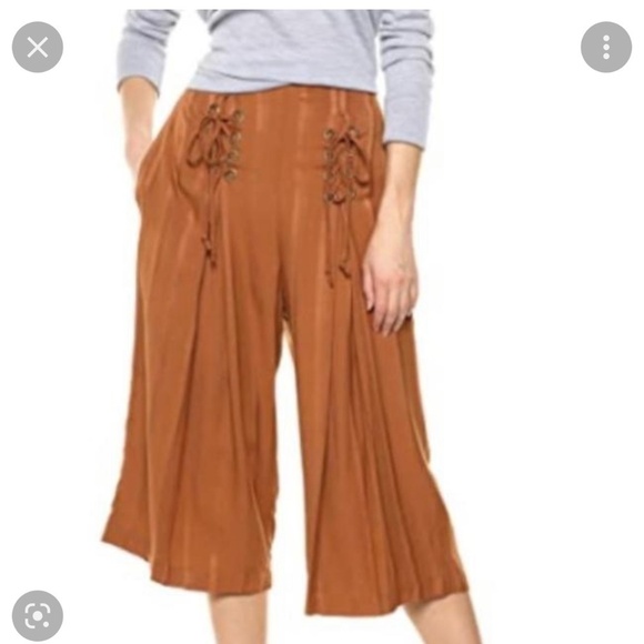 BCBG Generation Brown Tan Women's Pants Lace Up XS - Picture 1 of 4
